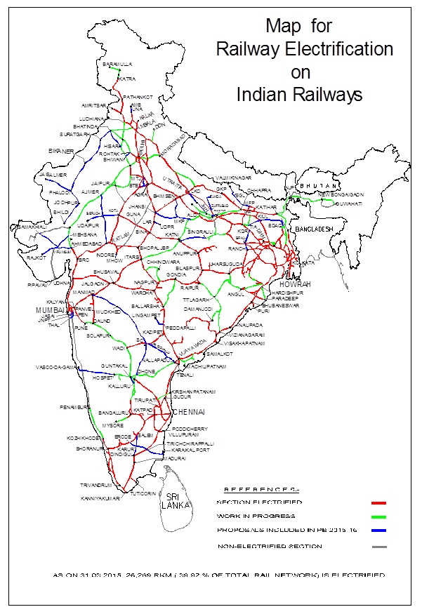 railway electrification map